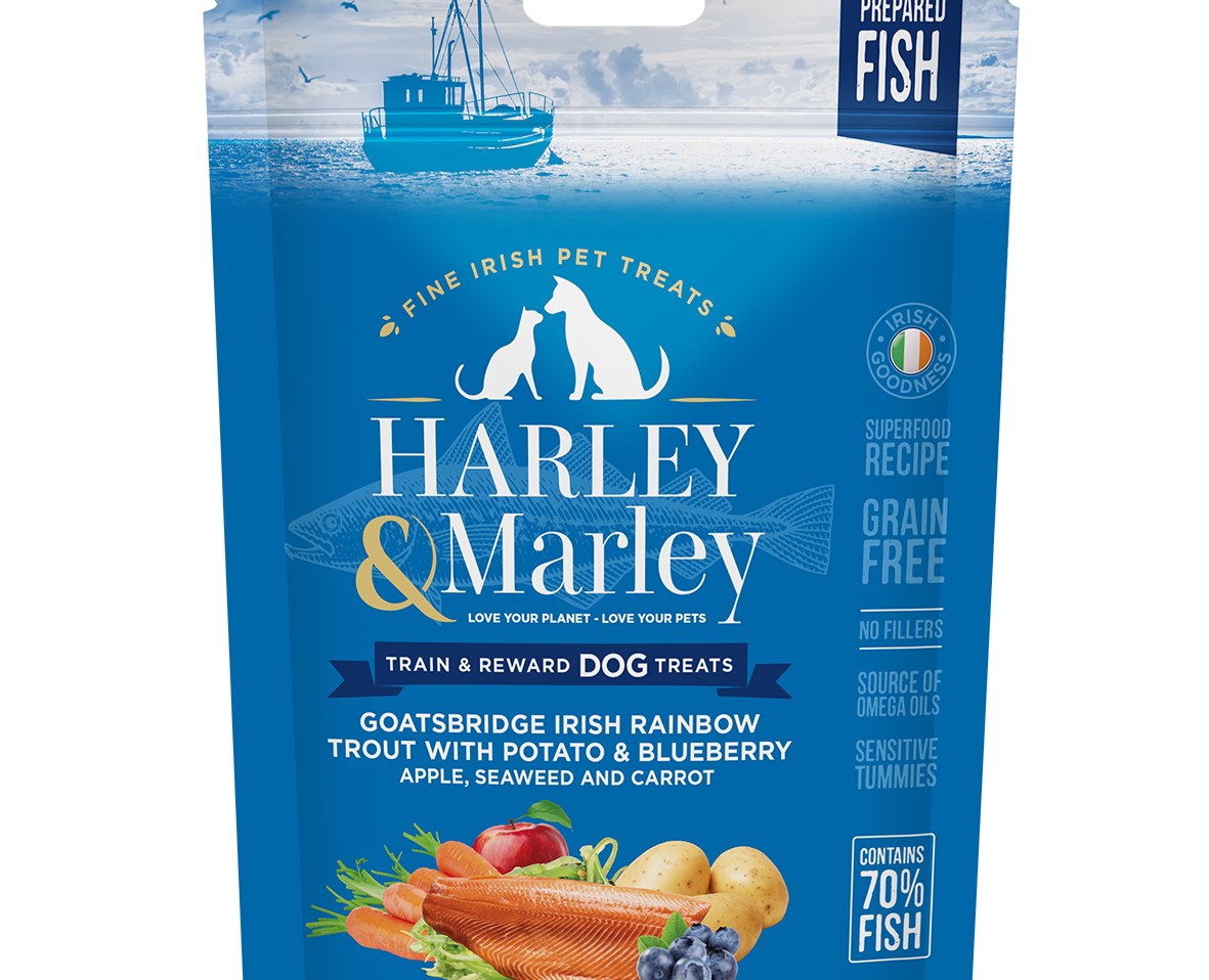 Harley & Marley Heart-Shaped Train & Reward Treats - Trout with Potato & Blueberry
