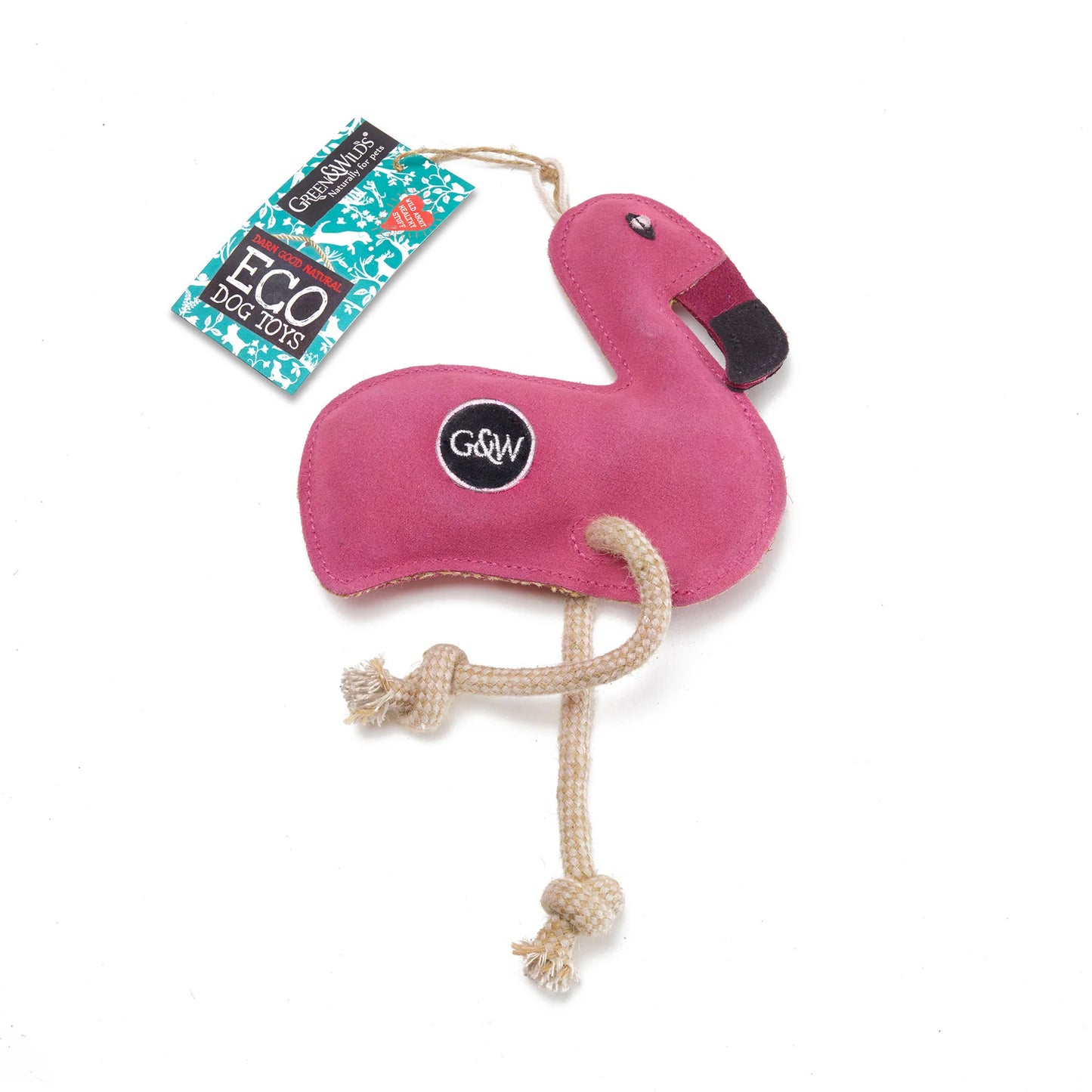 Green and Wilds Floyd the Flamingo, Suede Toy
